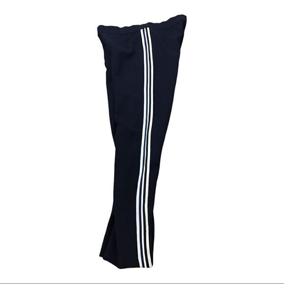 ROQA Designed In Germany Navy Side Stripe Knit Skinny Pants Size Small - Picture 3 of 10